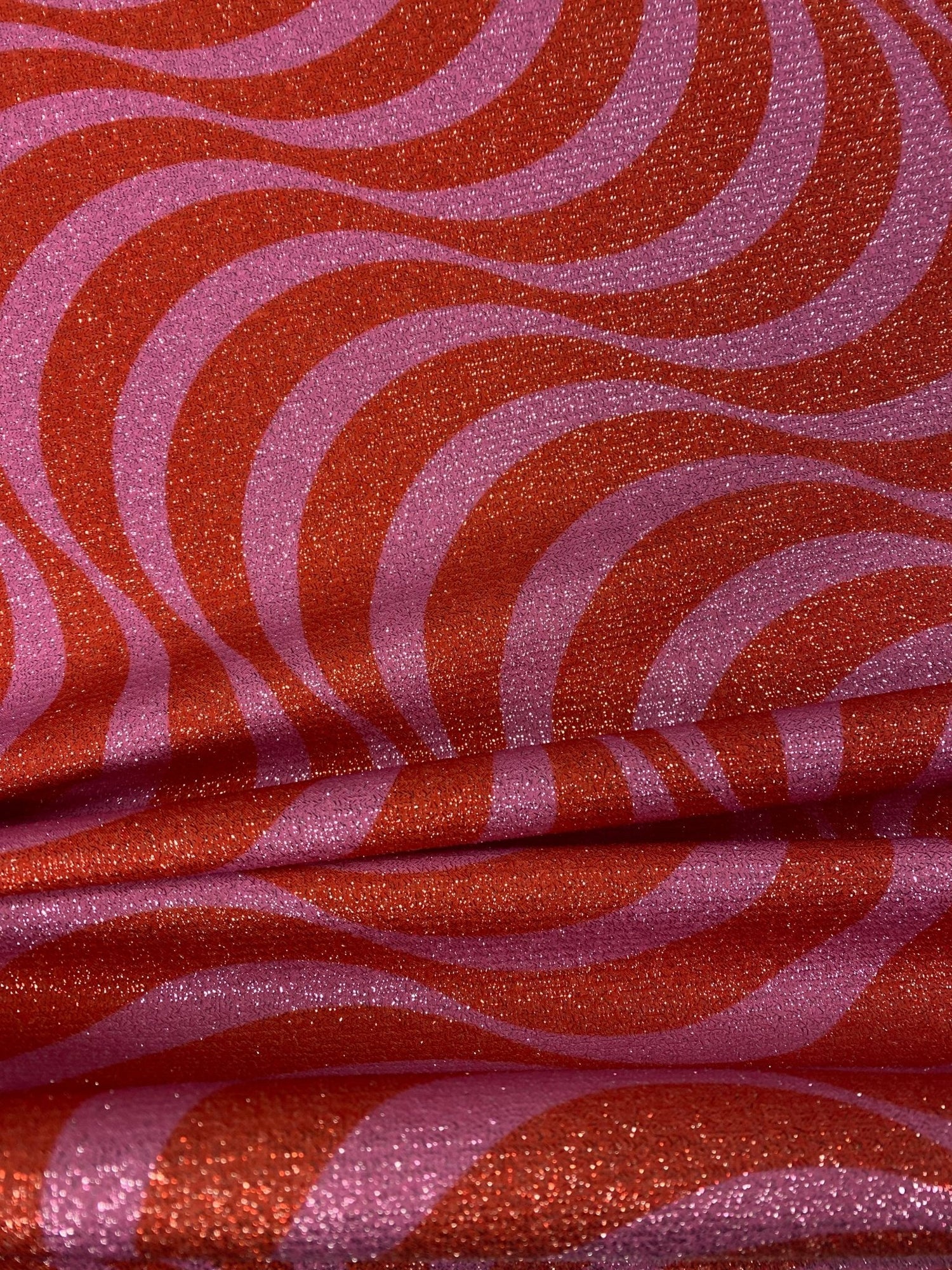 Wavy Metallic Lurex Fabric by the Metre - Whotex Fabrics London
