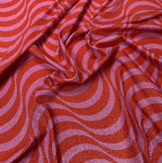 Wavy Metallic Lurex Fabric by the Metre - Whotex Fabrics London