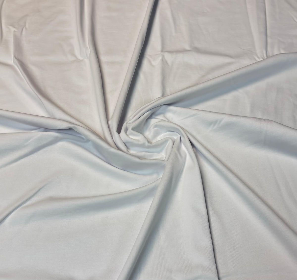 White Cotton Stretch Sweatshirt Jersey Fabric by the Metre - Whotex Fabrics London