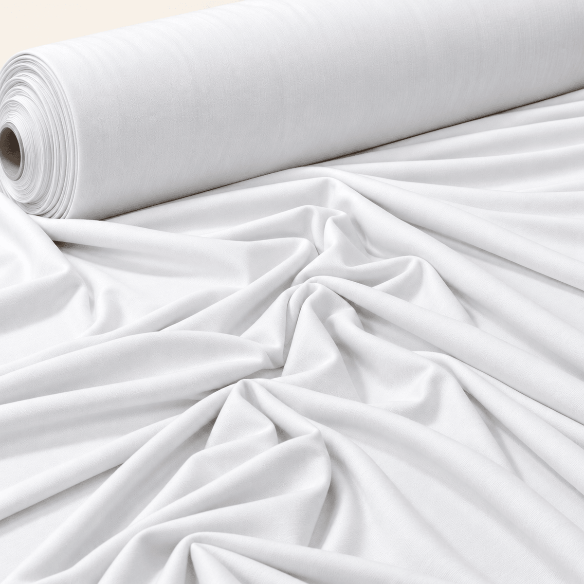 White Soft Stretch Viscose Jersey Fabric - Whotex Fabrics London