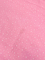 White Stars Pink Poplin Fabric, Full Cotton Fabric By The Yard - Whotex Online Fabric Store