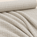 White Wool Tweed Fabric – Checked Glitter Suiting by the Metre - Whotex Fabrics London