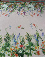 Wildflower Lurex Fabric by the Metre - Whotex Fabrics London