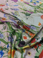 Wildflower Lurex Fabric by the Metre - Whotex Fabrics London