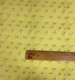 Yellow Floral Fabric – 3D Daisy Embroidered Design - Whotex Fabrics London