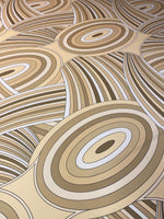 Yellow Retro Geometric Abstract Print Fabric by the Metre - Whotex Fabrics London