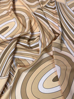 Yellow Retro Geometric Abstract Print Fabric by the Metre - Whotex Fabrics London