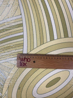Yellow Retro Geometric Abstract Print Sequin Fabric by the Metre - Whotex Fabrics London
