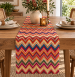 Zigzag Chevron Printed Table Runner - Whotex Fabrics London