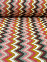 Zigzag Knit Jersey fabric, luxury fabric, italian Fabric, dress, swimwear, pareo, shirt, craft, blouse, Autumn color Chevron Fabric - Whotex Online Fabric Store