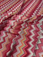 Zigzag Lurex Knit Fabric with 4 - Way Stretch for Fashion and Crafts - Whotex Online Fabric Store