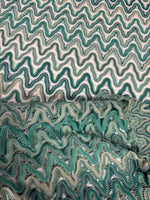 Zigzag Mesh Fabric, Green Tones Fabric By The Yard - Whotex Online Fabric Store