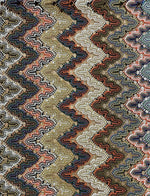 Zigzag Print Mesh Fabric – Lightweight Stretch Dress Material - Whotex Fabrics London